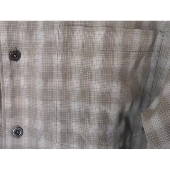Nice COLUMBIA XCO Mens Plaid Short Sleeve Button Khaki Tan Cotton Shirt Sz L - Picture 5 of 11